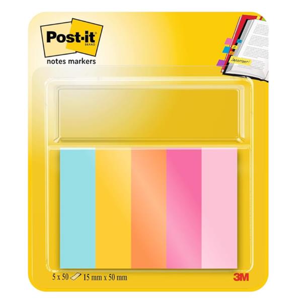 5 blocchetti da 50 fogli in 5 colori (250 totali)
